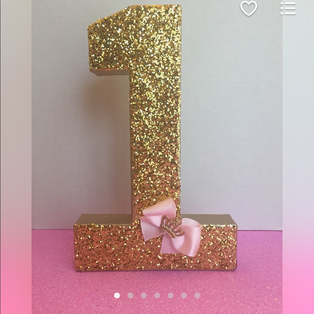 First birthday pink and gold number one!